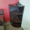 Espresso Wood Corner Bookcase Shelf Unit